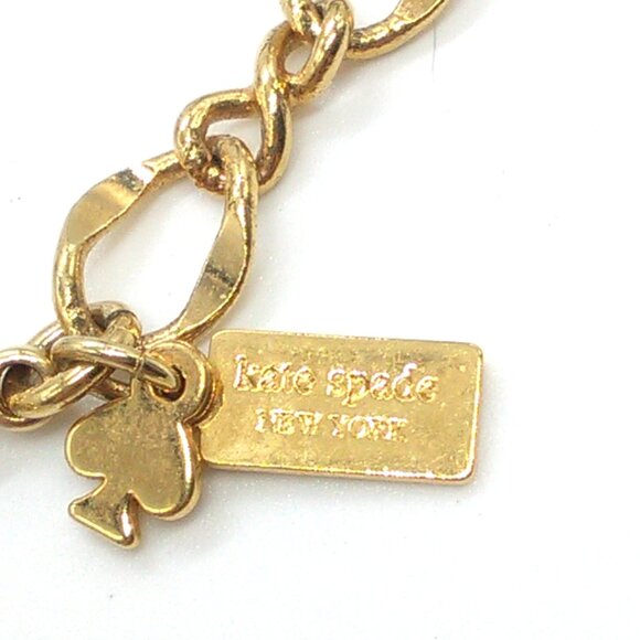 Kate Spade NY Black Faceted Bead Gold Plated Statement Necklace 17-19" - Picture 4 of 12